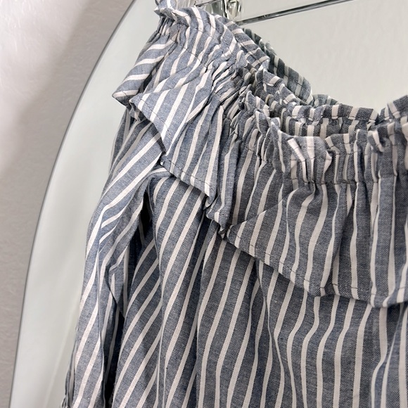 Jella C. Strapless Chambray Top - Picture 2 of 6